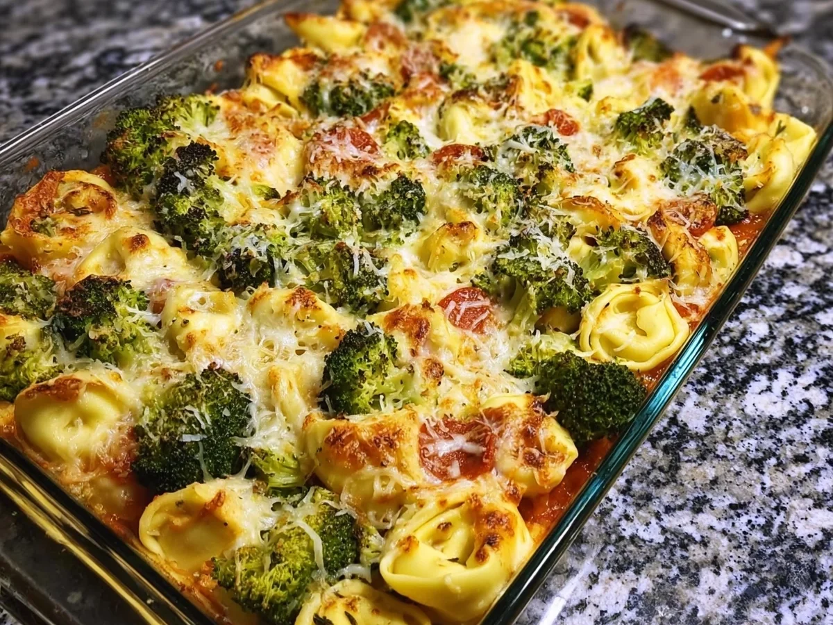 Sheet Pan Broccoli Tortellini Bake - Featured Image