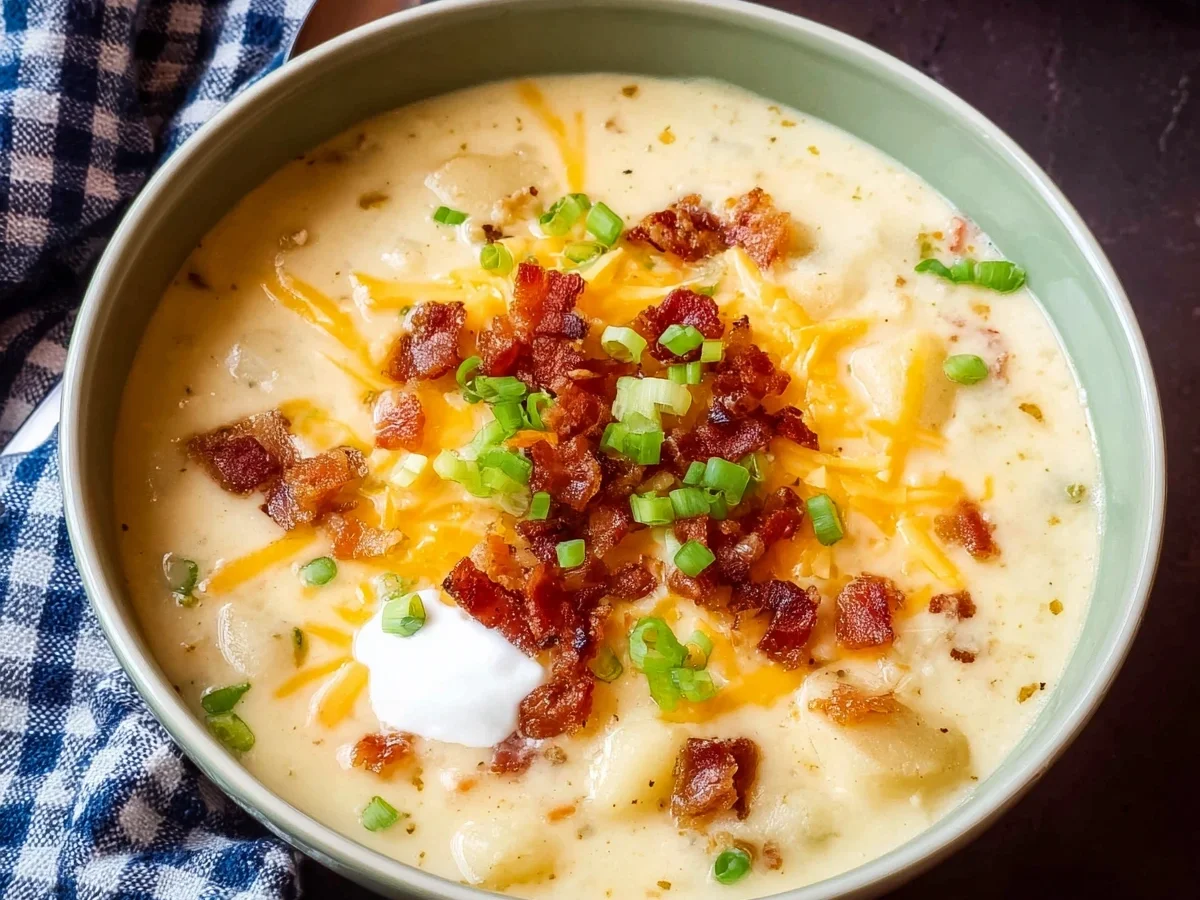 Slow Cooker Loaded Baked Potato Soup - Featured Image