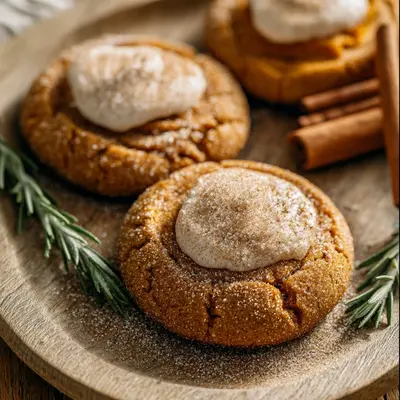 Soft Vegan Pumpkin Pie Cookies with Frosting