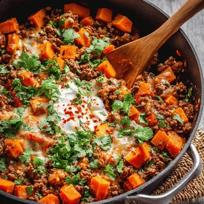 Southwest Ground Beef & Sweet Potato Skillet: Cozy Comfort!