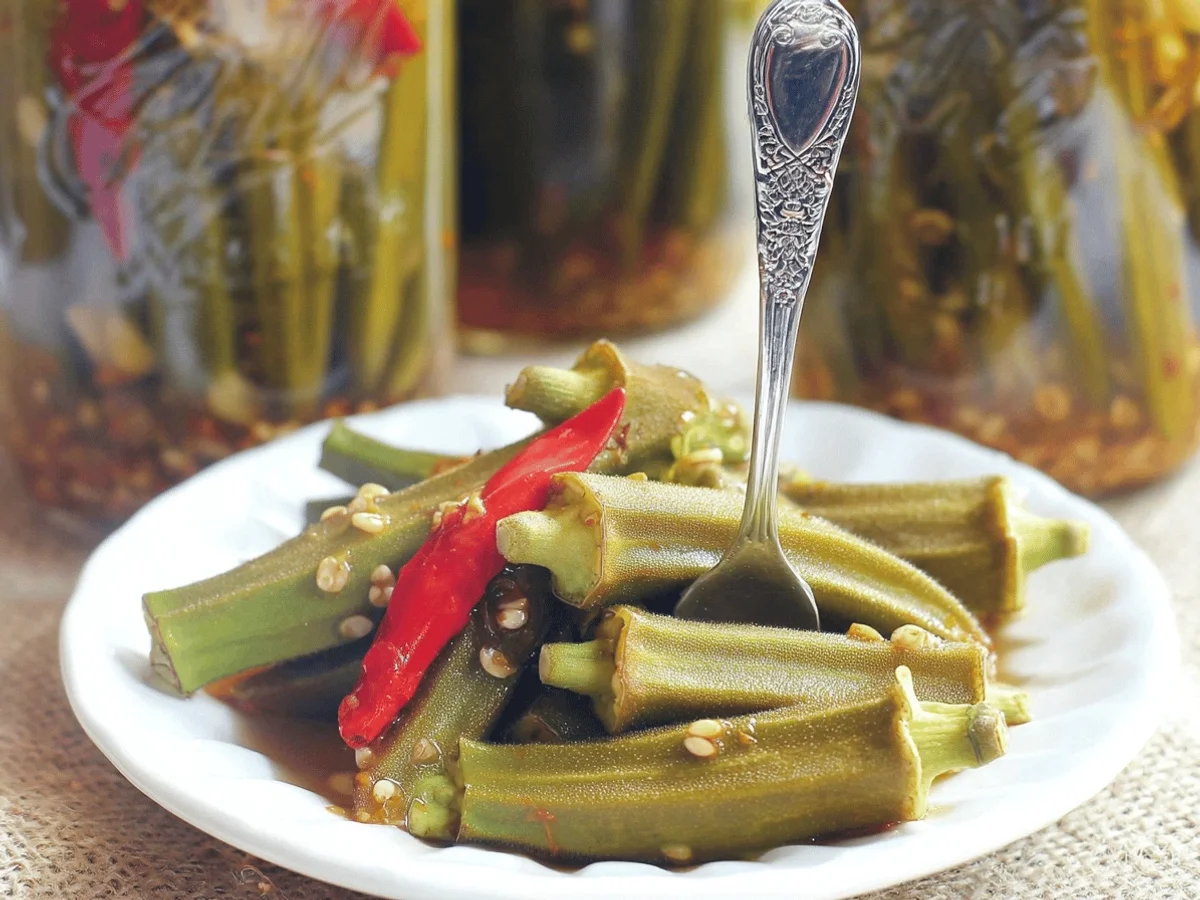 Spicy Pickled Okra Recipe for Tangy Snacking - Featured Image