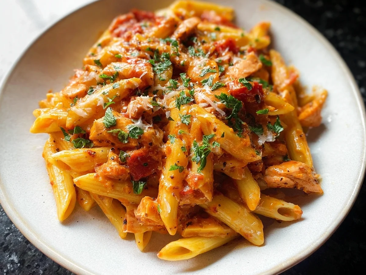 Spicy Turkey Ham Tomato Pasta: Quick & Flavorful Dinner - Featured Image