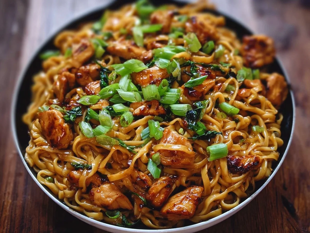 Sticky Garlic Chicken Noodles: Quick High-Protein Dinner - Featured Image