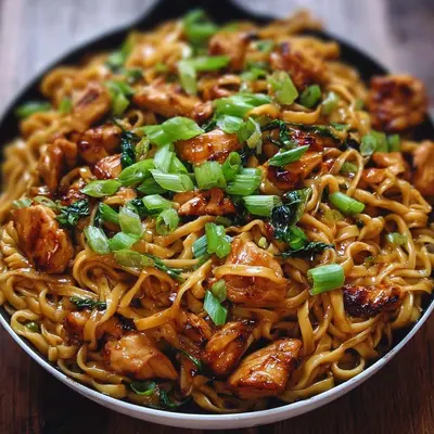 Sticky Garlic Chicken Noodles: Quick High-Protein Dinner