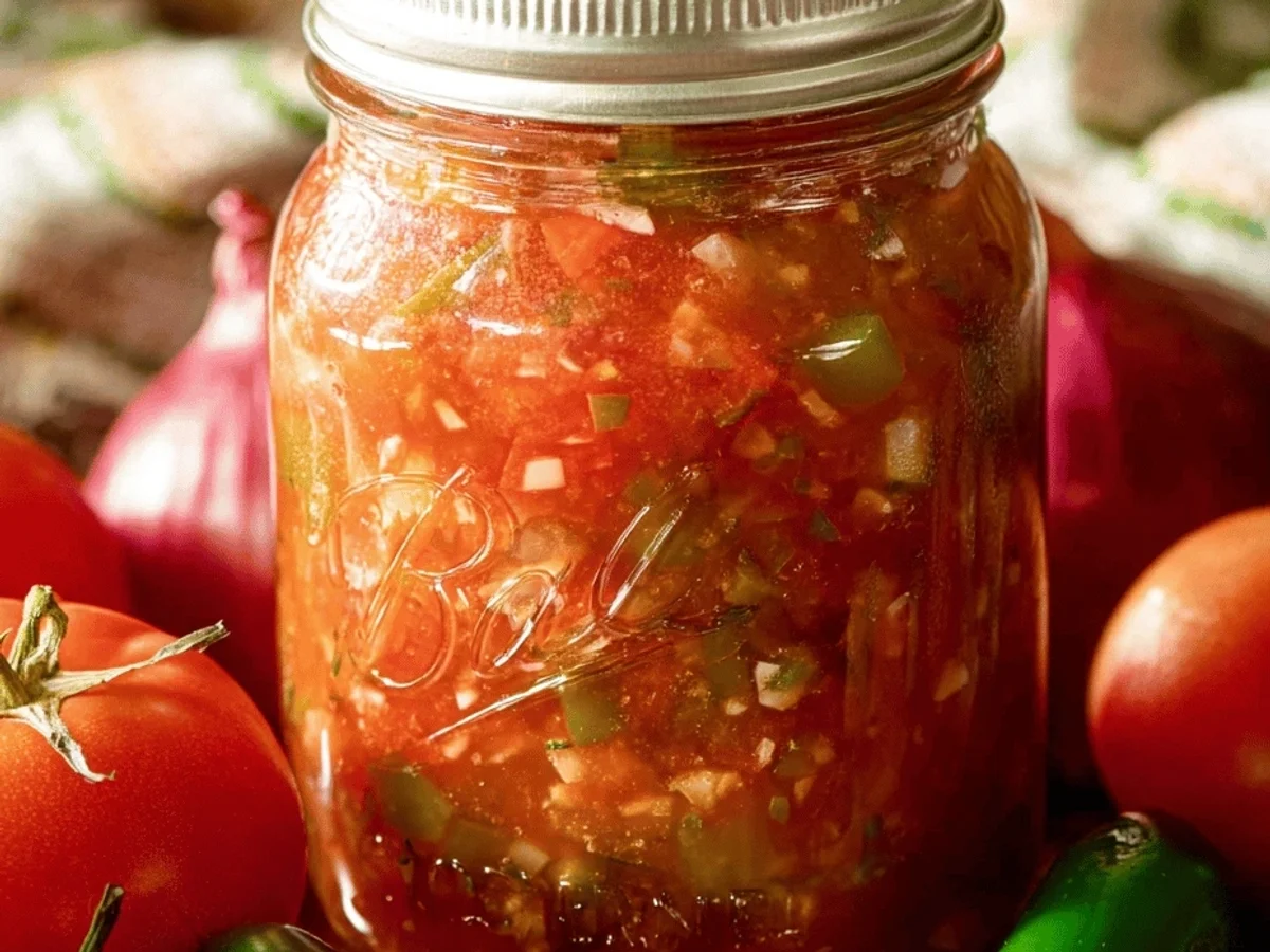 Tangy Homemade Canning Salsa: Garden Fresh Jars - Featured Image