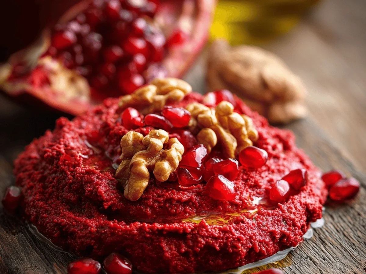Tangy Muhammara with Fresh Pomegranate Dip - Featured Image