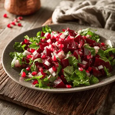 Tangy Persian Beet & Pomegranate Salad Recipe