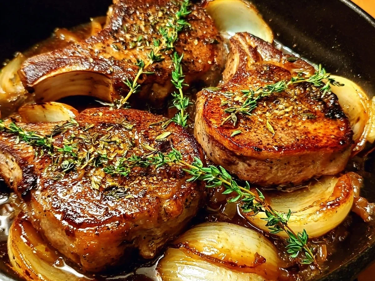 Tender Apple Butter Lamb Chops Dinner - Featured Image