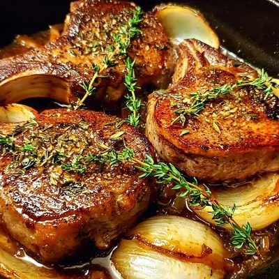 Tender Apple Butter Lamb Chops Dinner