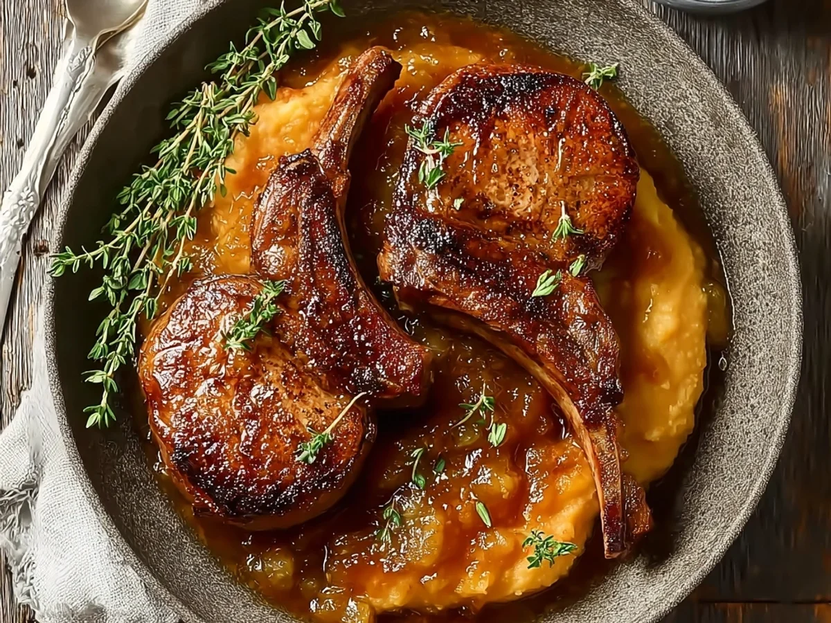 Tender Apple Butter Lamb Chops: Sweet & Savory Dinner - Featured Image