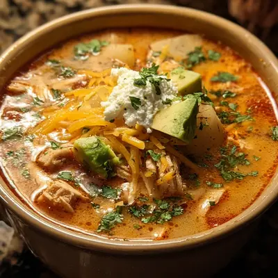 Tex-Mex Creamy Salsa Chicken Potato Soup