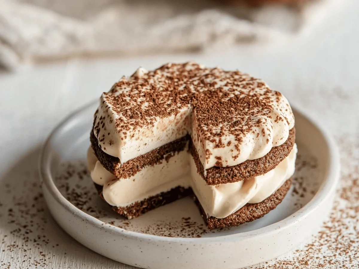 Tiramisu Sandwich Cookies Recipe - Featured Image