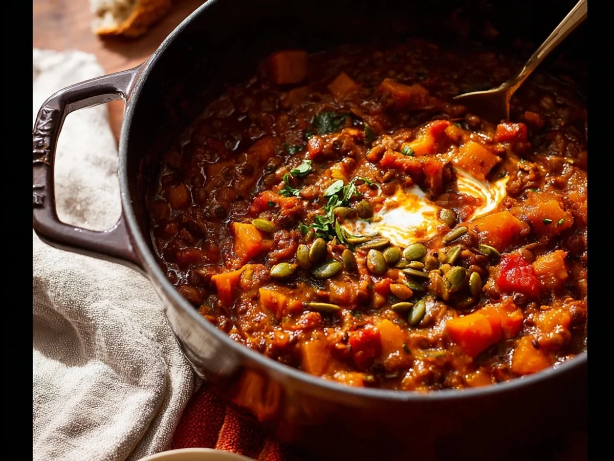 Vegetarian Pumpkin Chili: A Hearty Autumn Bowl - Featured Image