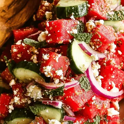Watermelon Cucumber Salad Recipe - Refreshing Summer Delight