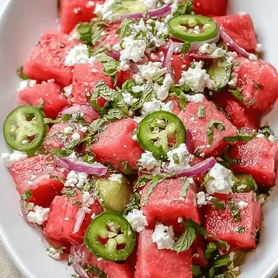 Watermelon Feta Basil Salad Recipe – Sweet, Salty, and Refreshing