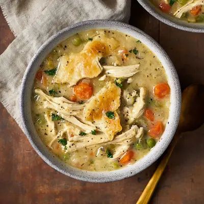 Wholesome Healthy Chicken Pot Pie Soup Recipe