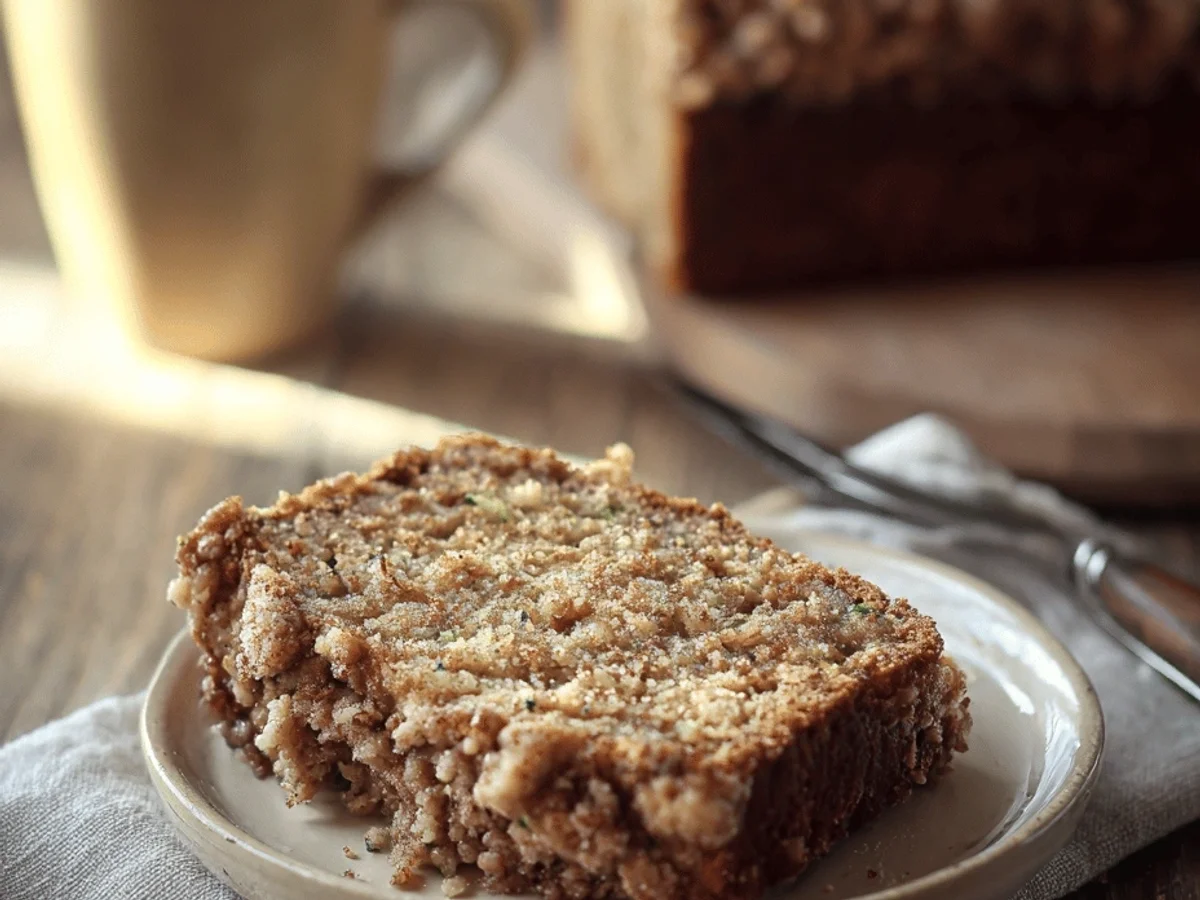 Zucchini Coffee Cake Bread with Cinnamon Streusel - Featured Image