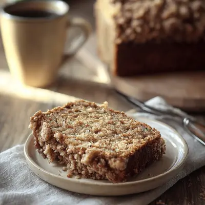 Zucchini Coffee Cake Bread with Cinnamon Streusel