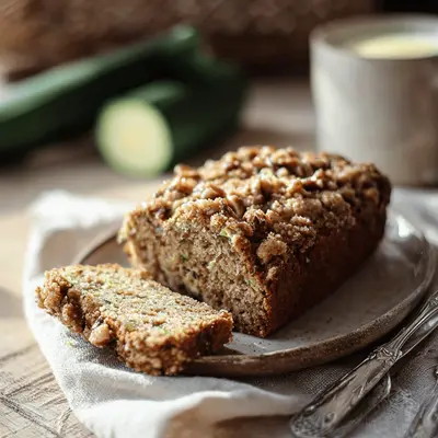 Zucchini Coffee Cake Bread with Streusel